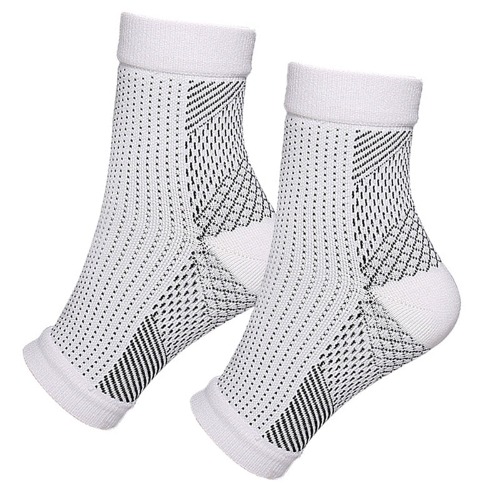 Anti Fatigue Compression Foot Sleeves For Men & Women | S/M / White