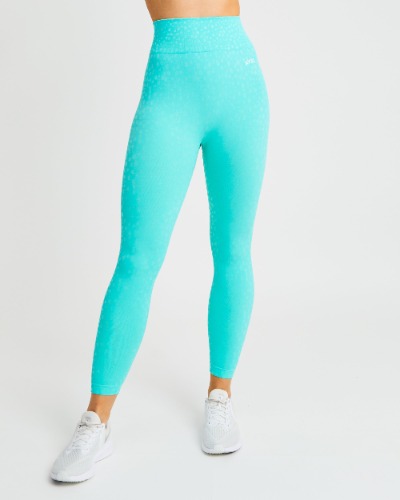 Evolve Speckle Seamless Leggings - Aqua Green | M