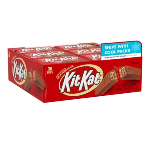 KIT KAT Milk Chocolate Wafer Candy Bars, 1.5 oz (36 Count) - Kit Kat - 1.5 Ounce (Pack of 36)
