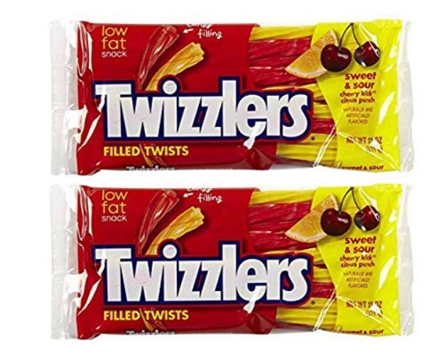 Twizzlers Sweet & Sour Filled Twists (11 oz) 2 Pack - Citrus Punch - 11 Ounce (Pack of 2)