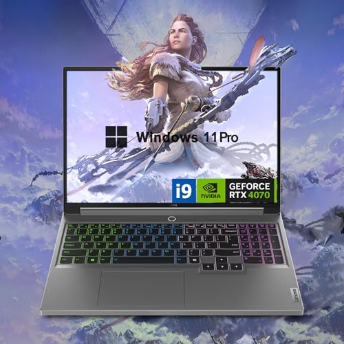 Lenovo Newest Legion 16" QHD+ i9 RTX 4070 Gaming Laptop, 16" QHD+ (2560 x 1600) 165 Hz, Intel i9-14900HX, NVIDIA GeForce RTX 4070 (Boost Clock 2175MHz, TGP 140W), 64GB RAM, 2TB SSD, Windows 11 Home - 64GB RAM | 2TB SSD