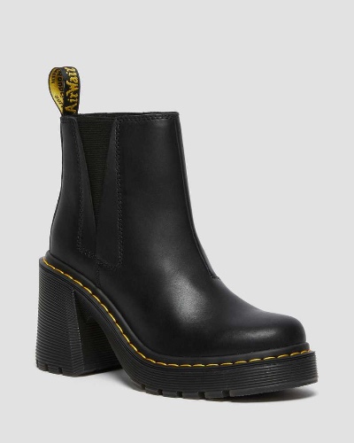 DR MARTENS Spence Leather Flared Heel Chelsea Boots 