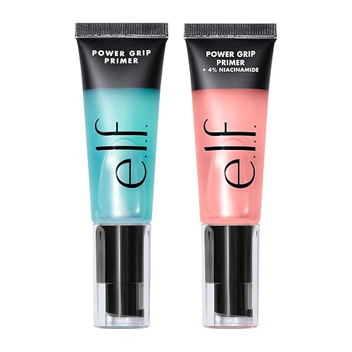 e.l.f. Power Grip Primer Duo, Set of 2, Includes Original and +4% Niacinamide - Power Grip Primer + Power Grip Primer + Niacinamide