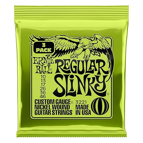 Ernie Ball Regular Slinky Nickel Wound Electric Guitar Strings 3-pack