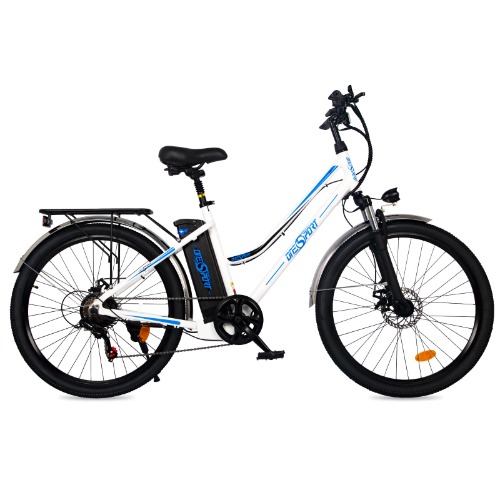 Onesport Vélo Électrique Pliable 26", VTT Électrique Homme Femme 250W, E-Bike Shimano 7 Vitesses LED 25KM/H, 36V/10Ah Batterie Amovible