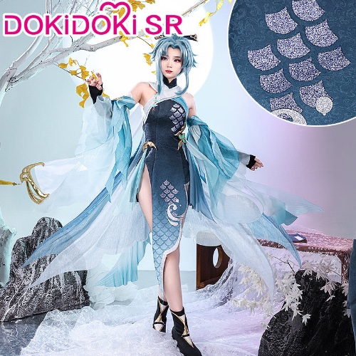 【Size S-2XL】DokiDoki-SR Game Genshin Impact Cosplay Pinger Costume  Madame Ping | L-PRESALE