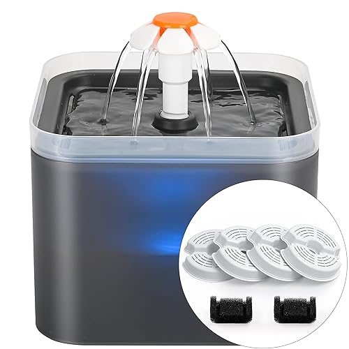 AONBOY Cat Water Fountain with 6 Filters(Gray)