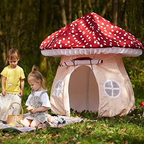 Asweets Mushroom Tent Kids Playhouse Tent – Boys and Girls Play Fort with Exquisite Design for Imaginative Indoor/Outdoor Play Tent
