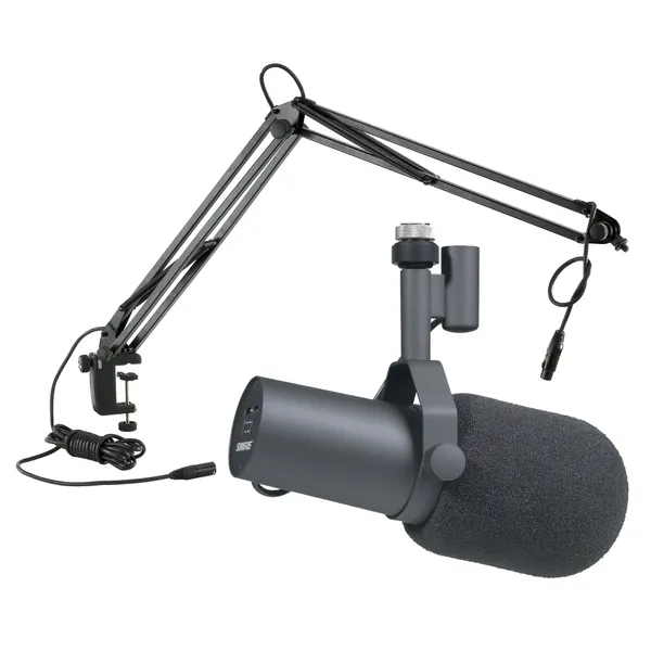 Shure SM7B Broadcast Microphone Bundle with Microphone Boom - 