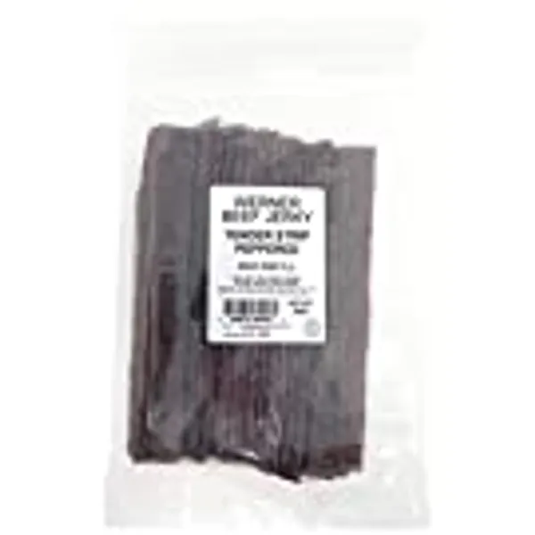 Werner Tender Strips Peppered Beef Jerky - Pack of 25 Jerky Strips - Made in the USA