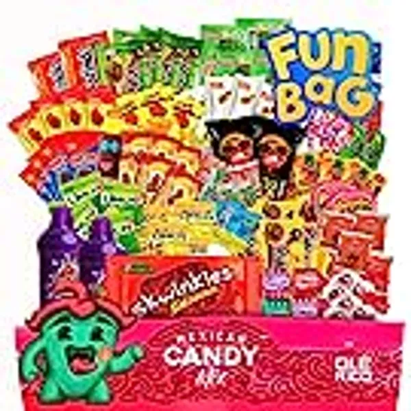 OLÉ RICO Mexican Candy 100 pcs - Dulces Mexicanos Surtidos, Mexican Snacks, Mexican Candies, Sweet and Spicy Candy Assortment Mix