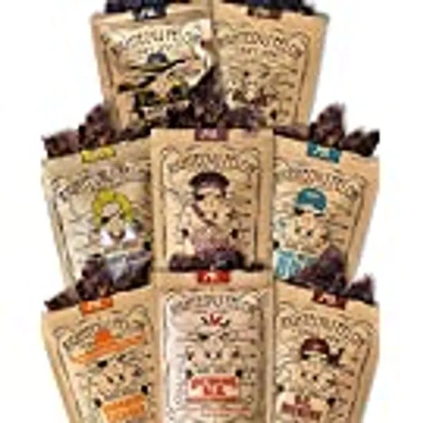 Righteous Felon Beef Jerky Variety Pack - Beef Jerky Sampler - Gluten Free, High Protein, Low Sugar, Low Calorie Healthy Snacks Bundle