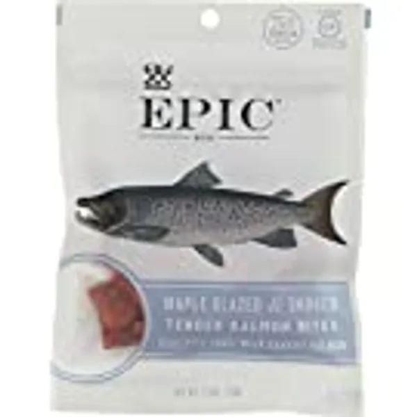Epic Jerky Bites, 100% Wild Caught, Alaskan Salmon, Maple with Coconut Oil, 2.5 ounce