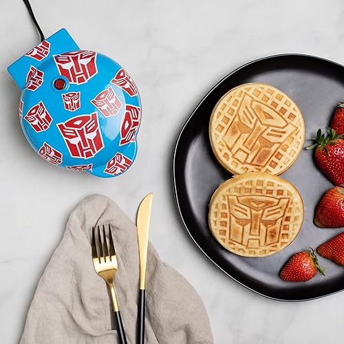 Uncanny Brands Autobot Mini Waffle Maker - Transformers Kitchen Appliance - Transformers