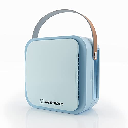 Westinghouse 1804 Patented NCCO Technology Portable Air Purifier with True HEPA Filter and NCCO Technology - Removes Bacteria, Viruses, VOCs, Allergens, Dust, Smoke, Odors - Ideal for Airplane, Hotels - Blue