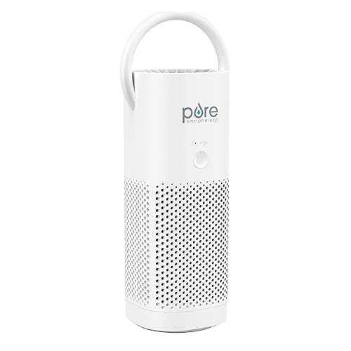 Pure Enrichment PureZone Mini Portable Air Purifier - Cordless True HEPA Filter Cleans Air & Eliminates 99.97% of Dust, Odors, & Allergens Close to You - Cars, School, & Office (White) - White