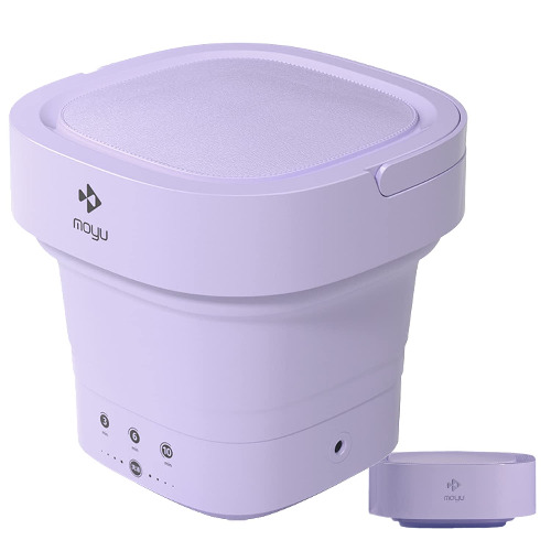 XZ-SMART Foldable Mini Small Portable Washer Washing Machine for Apartment, Laundry, Camping, RV, Travel, Underwear, Socks, Baby clothes (110V-240V) (PURPLE) - PURPLE