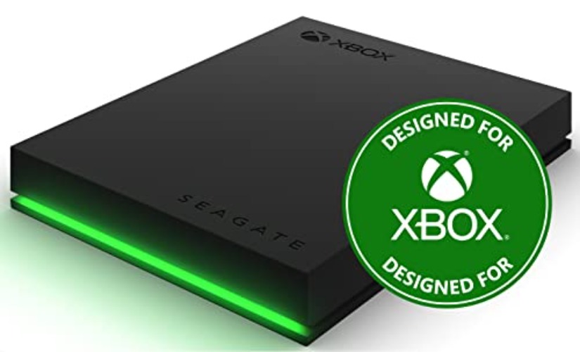 Seagate Game Drive for Xbox 2TB External Hard Drive Portable HDD - USB 3.2 Gen 1, Black with built-in green LED bar , Xbox Certified, 3 year Rescue Services (STKX2000400) - 2TB - LED HDD