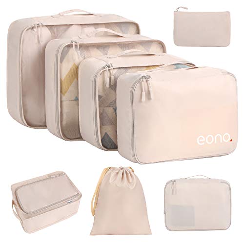 Eono 8 Pcs Packing Cubes for Suitcase Lightweight Luggage Packing Organizers Packing Cubes for Travel Accessories