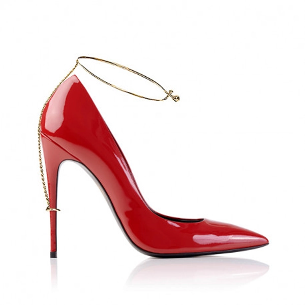 Maison Ernest Voltige Damnation 12 Rouge 12 Red Patent Leather And Metal