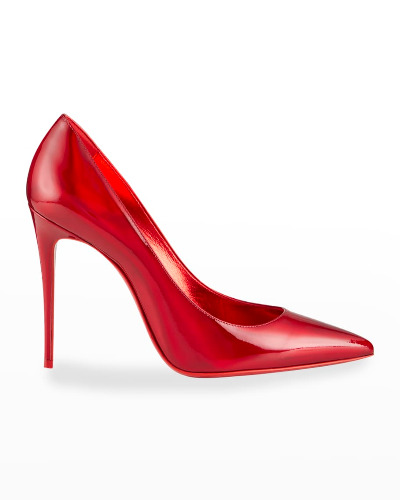 Kate Patent Pointed-Toe Red Sole High-Heel Pumps