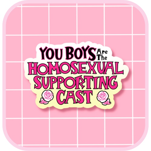 you boys are the homosexual supporting cast sticker