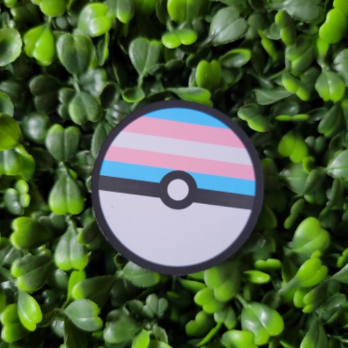 Pride Pokeball Sticker - Trans