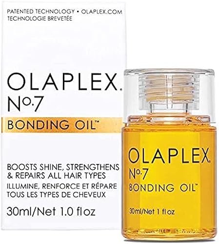 Olaplex No. 7 Bonding Oil, Concentrated High Shine Oil, Heat Protectant, Visibly Smooths & Softens Hair, Added Color Vibrancy, Up to 72 Hour Frizz Control, For All Hair Types, 30ml - Bond Oil - Oil