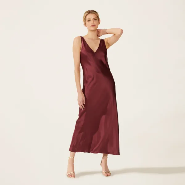 Sarah Silk V-Neck Dress