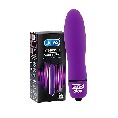 Durex Intense Delight Vibrating Bullet - Adult Toy for Sensual Stimulation, Battery Included, Waterproof, 5-Hour Play, Quiet & Discreet, Perfect Valentine's Gift for Her & Couples