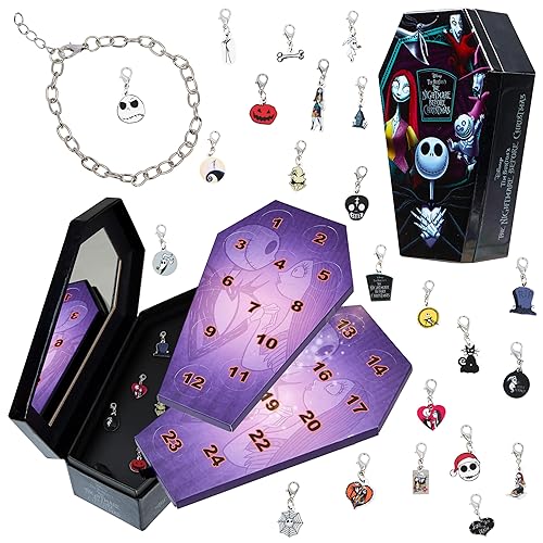 Disney The Nightmare Before Christmas Calendario de Adviento 2024 con Joyas para Niñas (Joyería Negro) - Joyería Negro